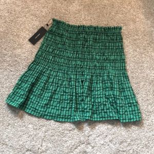 Vero Moda smoked holly green mini skirt